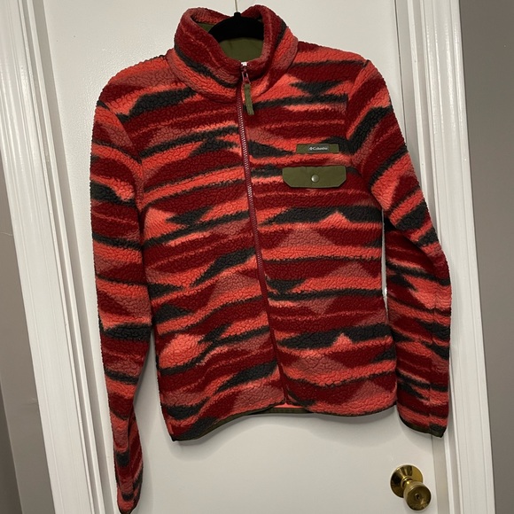 COLUMBIA Southwestern Mountainside Sherpa Women's Full Zip Jacket Coat Size XS - Picture 2 of 11